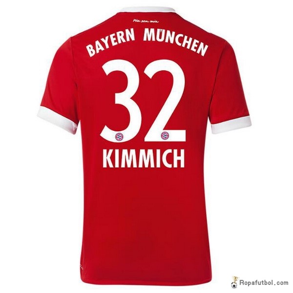 Camiseta Bayern de Múnich Replica Primera Ropa Kimmich 2017/18 Rojo